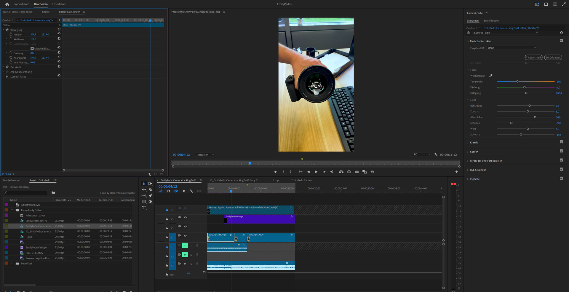 Postproduction in Adobe Premiere Pro