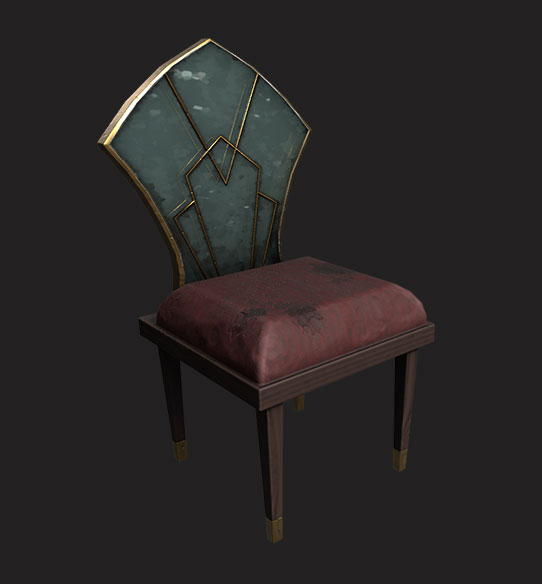 Chair wit Glass Back