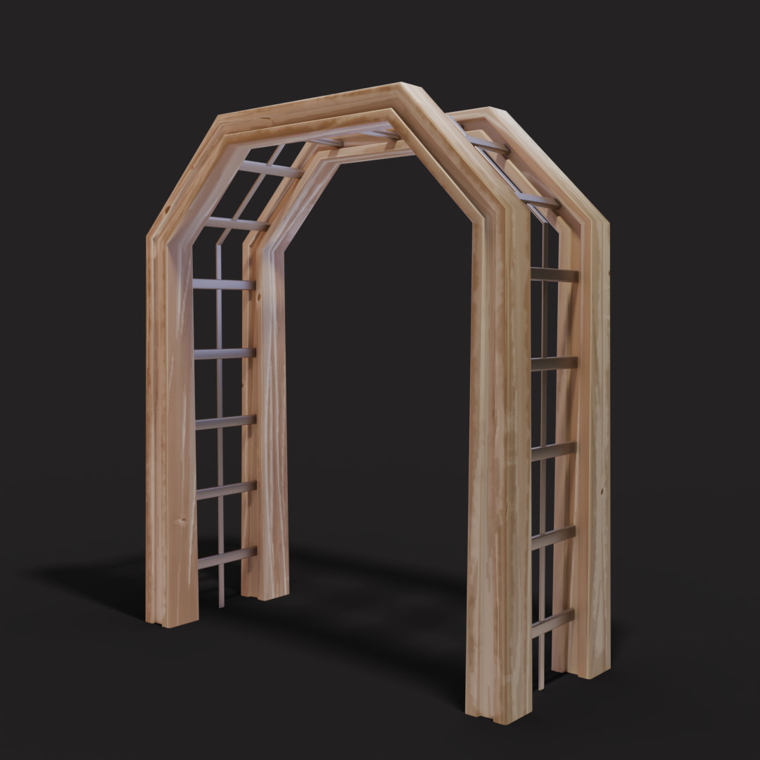Rose Arch with wood and metal